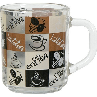 Uniglass Стъклена термо чаша за кафе, цветна 325 мл. Uniglass 50805