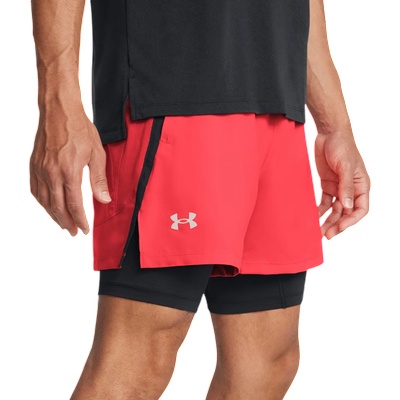 Under Armour Шорти Under Armour UA LAUNCH 5 2-IN-1 SHORTS Червен Velikost XL