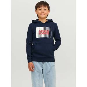 JACK & JONES Суичър Jack and Jones Kids Play Logo Hoodie - Navy Blazer