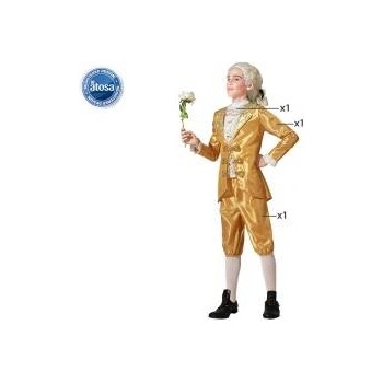 BigBuy Carnival Маскировъчен костюм за деца Златен Куртизан Детски Размер 7-9 години