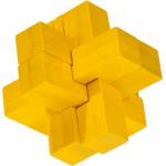 Fridolin Логически 3D пъзел Fridolin Block Cross Yellow