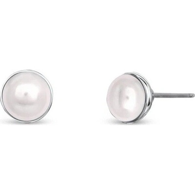 CRYSTalp Nežné náušnice s perlou Half Pearl Mini 4607.WHI.R