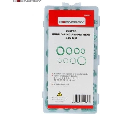 ENERGY Sada gumových o-krúžkov 225 ks NE00322 NE00322