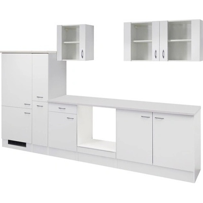 Flex Well Kuchyňský blok Wito 300 cm barva čela matně bílá barva korpusu bílá