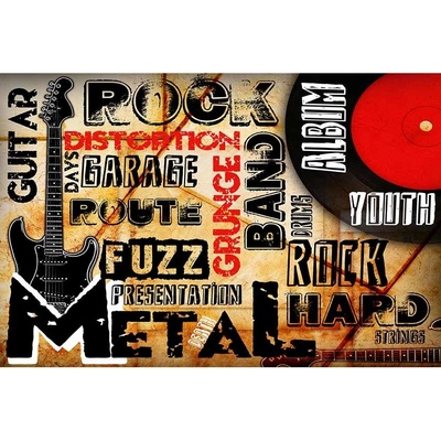 Ceduľa Metal Rock Hard