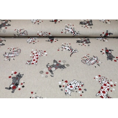MADE IN ITALY Dekoračná látka mačičky, š. 140 cm Viacfarebná Šírka 140 cm