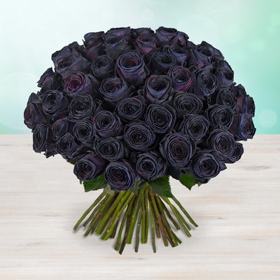 Rozvoz květin: Černé luxusní růže - 60cm (L) - Říčany