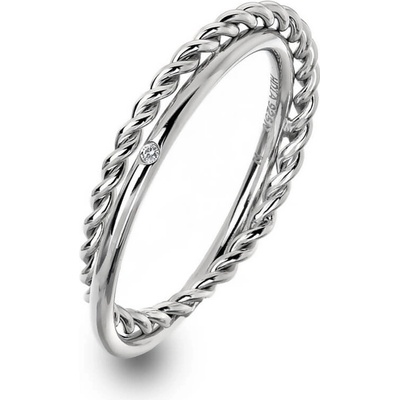 Hot Diamonds Luxusní stříbrný prsten s pravým diamantem Jasmine DR210