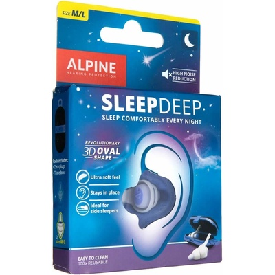 Alpine Štuple do uší SleepDeep na spanie