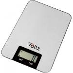 Voltz Кухненска везна Oliver Voltz V51651I, 5 кг, ТАРА, 1 х CR2032, LCD Дисплей 53 х 20мм, Инокс (V51651I) Кухненски везни