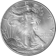 U.S. Mint strieborná minca American Eagle 2002 1 oz