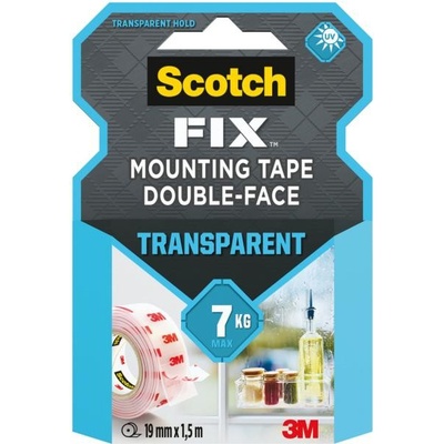 SCOTCH Montážna páska Scotch vodelodolná, UV odolná transparentná 19x1,5m