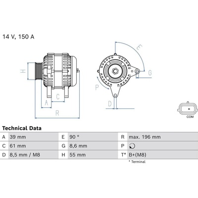 Generátor BOSCH 0 986 084 870 (0986084870)