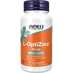 NOW NOW L-OptiZinc 30mg, 100 Veg Capsules - fitnesdobavki - 19,54 лв