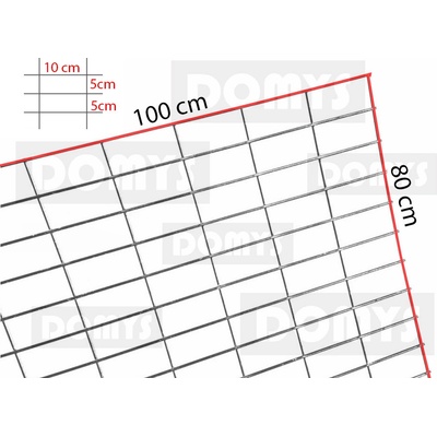 DOMYS Gabionová síť 100x80 cm (oko 10x5)
