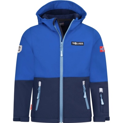 TROLLKIDS Детско софтшел яке Trollkids Kid's Skjorta Jacket Softshell jacket - Royal Blue / Navy - размер 140 (EU) (703-6162-0818)