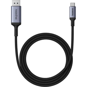 Baseus Кабел Baseus High Definition Series (B0063370D11101), от USB-C(м) към DisplayPort(м), 2м, черен, 8K@60Hz (B0063370D111-01)