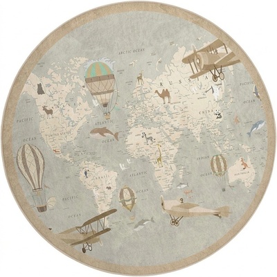 Mila Home Детско килимче за игра подходящо за пране ø150 cm Vintage World - Mila Home (HKC-YuvHali-383-150x150)