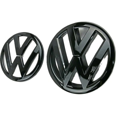 VW Golf VI MK6 (2010-2013) predný a zadný znak, logo (13,5cm a 11cm) - čierna lesklá