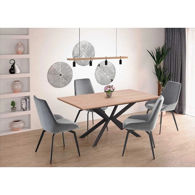 Halmar Разтегателна маса legarto натурален дъб / черно