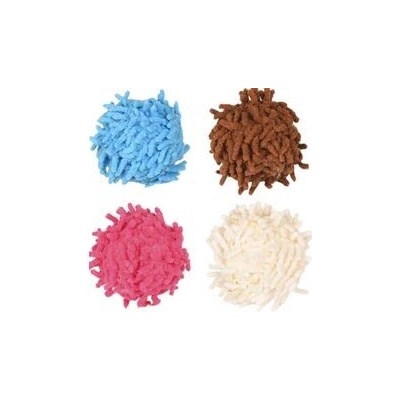 Flamingo hračka pro kočku míček střapatý 4 cm