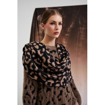 Moodo Кафяв шал с леопардов десен Moodo Moodo | Kafyav | ЖЕНИ | ЕДИН РАЗМЕР