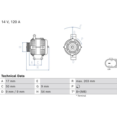 Alternátor BOSCH 0 986 084 710 (0986084710)