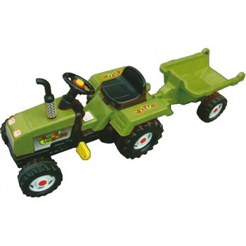 Tractor Green šľapací traktor s vlečkou