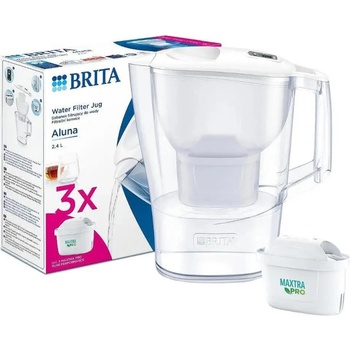 BRITA Филтрираща кана Brita ALUNA COOL MEMO 2.4L - БЯЛ + 3 ФИЛТЪРА MAXTRA PLUS , 2.4L