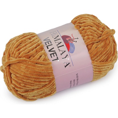Stoklasa Pletací žinylková příze Velvet 100 g Balení: 1 ks, Varianta: 6 (90030) hořčicová 6 (90030) hořčicová