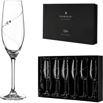 Diamante sklenice na šampaňské Silhouette City 6 x 200 ml
