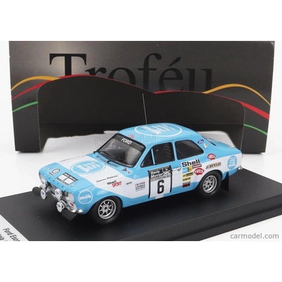 Trofeu Ford england Escort Mki night Version N 6 Rally Rac Lombard 1973 Hannu Mikkola John Davenport Světle Modrá Bílá 1:43