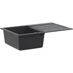vidaXL Кухненска мивка с едно корито Гранит 78 x 50 x 20 см Графит (42053757)