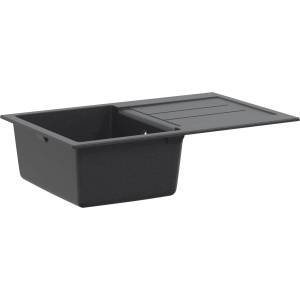 vidaXL Кухненска мивка с едно корито Гранит 78 x 50 x 20 см Графит (42053757)