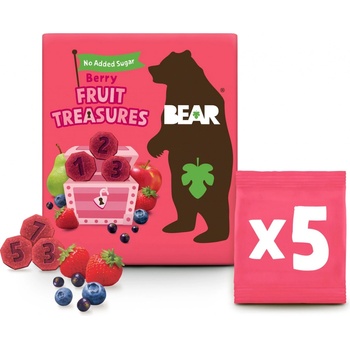 YOYO Bear Fruit Treasures Berry jahoda a čučoriedka 5 x 20 g