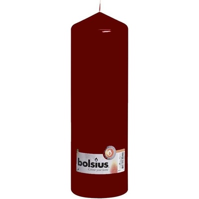Bolsius sloupová 80x250 bordó
