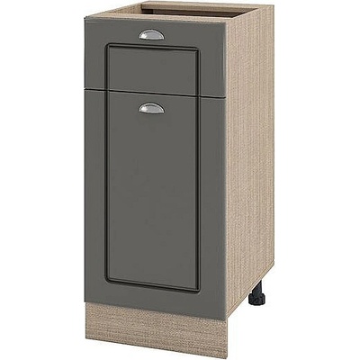 ИРИМ Долен кухненски шкаф с врата и чекмедже Сити МФ-Цимент мат-06-74 40 см ляв