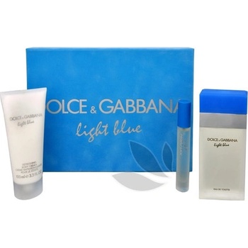 Dolce & Gabbana Light Blue Woman EDT 100 ml + tělové mléko 100 ml + EDT 7,4 ml dárková sada