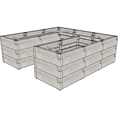 Juwel Vysoký záhon Timber Ergoline plast 125 x 185 x 40 cm 20479