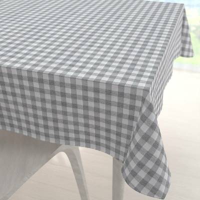 Biante Dekorační čtvercový ubrus Rebeka RE-019 Šedo-bílá kostka střední 130x130 cm