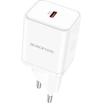 BOROFONE Мрежово зарядно адаптер Borofone, BN6 Field, Type C, QC3.0 PD 20W, Бързо зареждане, Бяло (8349)