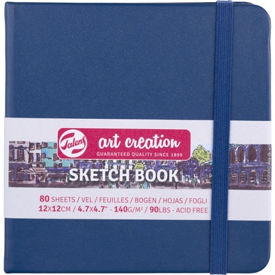 Talens Art Creation Sketch Book - skicák v tvrdé vazbě 12x12 cm 80 listů 140 g - tmavě modrý