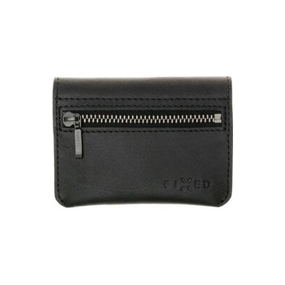 Fixed Tripple Wallet z pravej hovädzej kože čierna