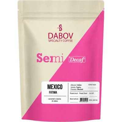 DABOV Specialty Coffee Кафе на зърна Dabov Specialty Coffe Semi Decaf Mexico Fatima, 0.200кг
