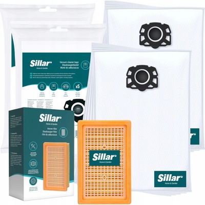 Sillar Kärcher KWD4 KWD5 KWD6 MV4 MV5 MV6 WD4 WD5 WD6 sáčky a filtr 10 ks