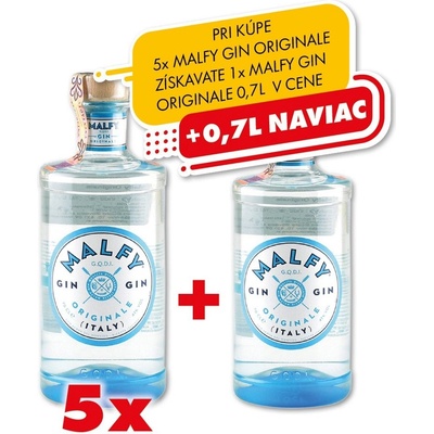 Malfy Gin Originale 41% 5 x 0,7 l (Balík)