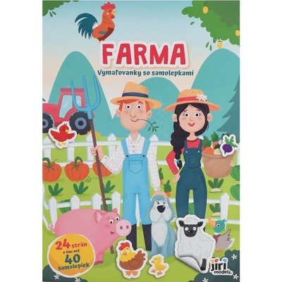 Jiří Models Farma Vymaľovanky so samolepkami A4
