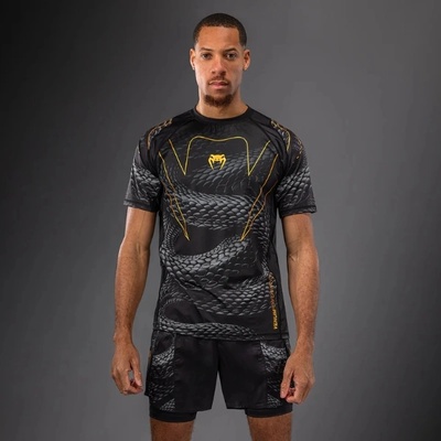 Venum - Боксова Екипировка | Официален Вносител за България Тениска Venum Matupa Dry Tech T-Shirt - Black/Grey/Gold - XL