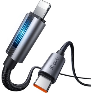 Mcdodo Кабел за данни - Mcdodo (CA-5710) - с дишаща светлина, USB-C → Lightning, 36W, 3A, 1.2m - Черен