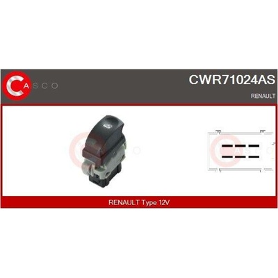 Spínač, zvedací zařízení oken CASCO CWR71024AS